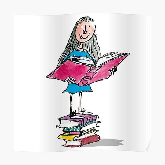 Discover Matilda 3 - Roald Dahl & Quentin Blake Premium Matte Vertical Poster