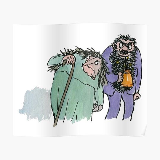 Discover The Twits 1 - Roald Dahl & Quentin Blake Premium Matte Vertical Poster