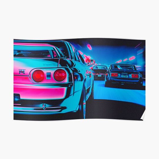 Discover Wangan at Midnight Premium Matte Poster