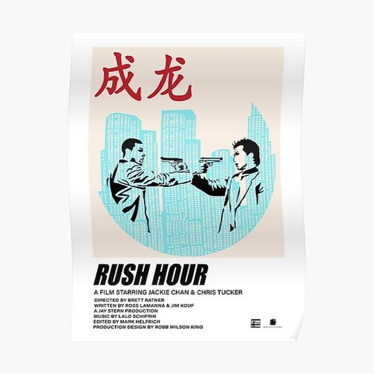 Discover Rush Hour Minimalist Poster Premium Matte Vertical Poster