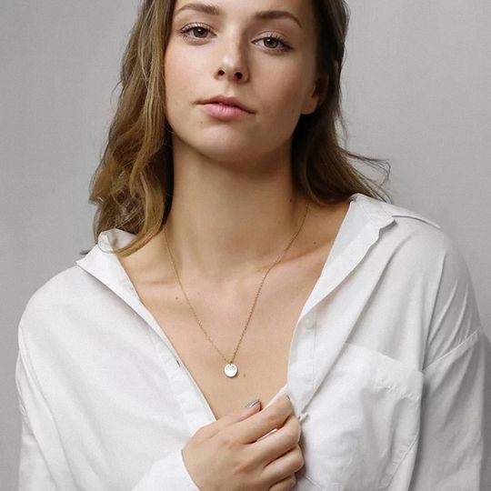 Discover Delicate Initial Necklace Mothers Day Jewelry Valentines Day Gift Rose Gold