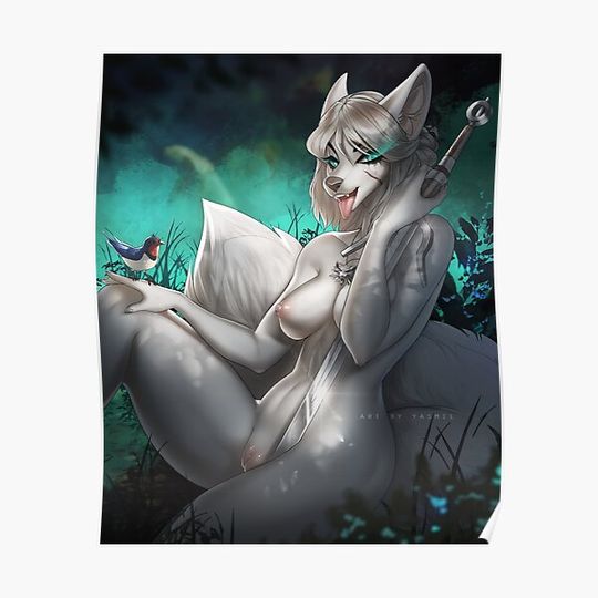 Discover Furry Ciri with magic from the Witcher [NSFW] Premium Matte Vertical Poster