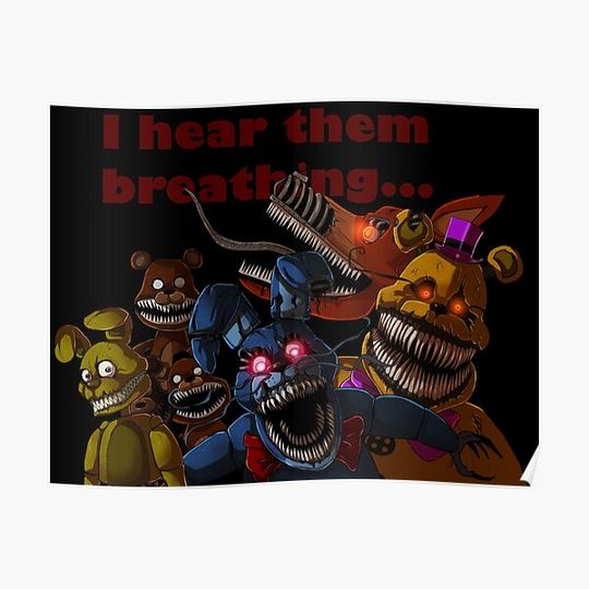Discover FNAF 4 Nightmare Animatronics Premium Matte Vertical Poster