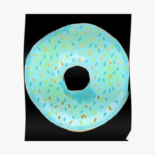Discover Blue doughnut Premium Matte Vertical Poster