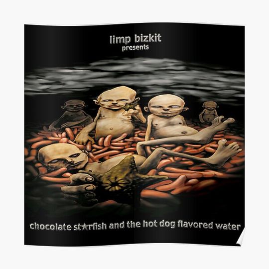 Discover Chocolate starfish and the hot dog flavored water Premium Matte Vertical Poster