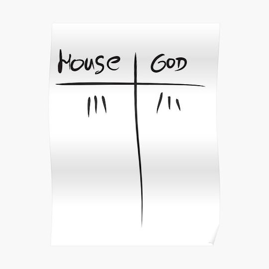 Discover House MD VS GOD Premium Matte Vertical Poster