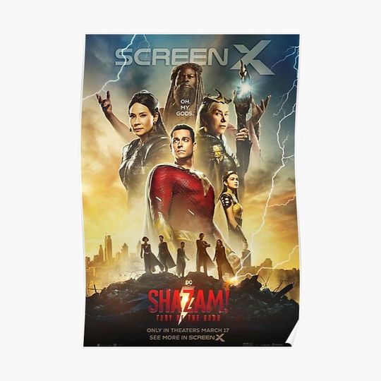 Discover Billy batson - shazam - Shazam movie (2023) poster Premium Matte Vertical Poster