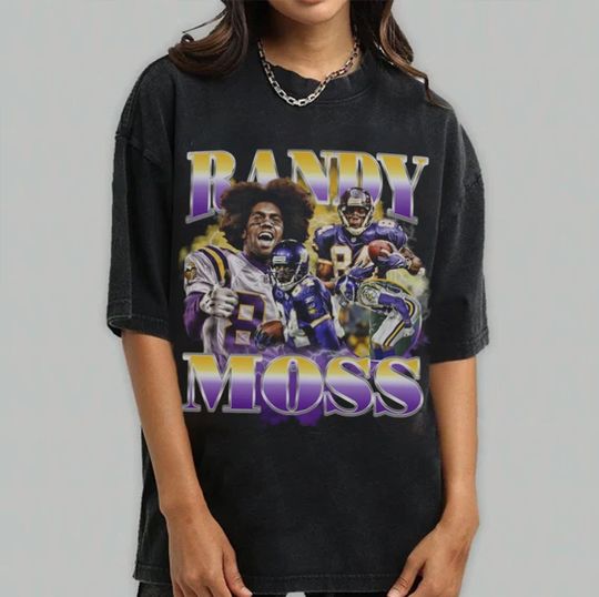 Discover Vintage Randy Moss 90s Style Rap Shirt, Justin Jefferson Randy Moss Shirt