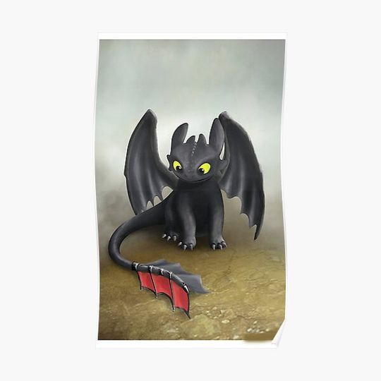 Discover Toothless Dragon Premium Matte Vertical Poster