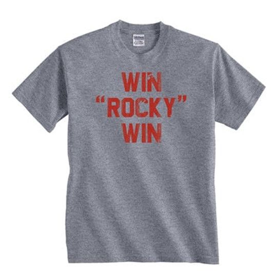 Discover Win Rocky Win T Shirt boxing training classic philly movie fight balboa