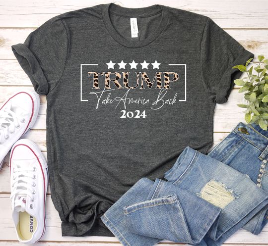 Discover Donald Trump 2024 Take America Back Leopard T-Shirt