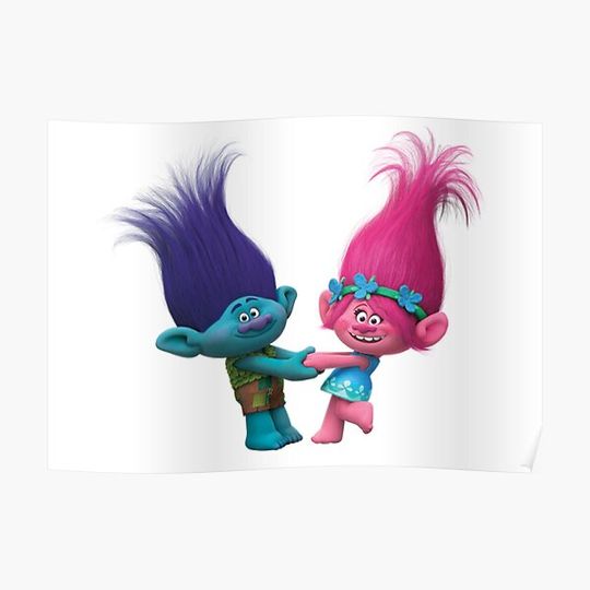 Discover Poppy and Branch Trolls Premium Matte Vertical Poster