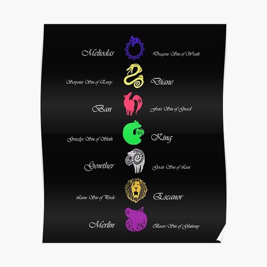 Discover Seven Deadly Sins Premium Matte Vertical Poster