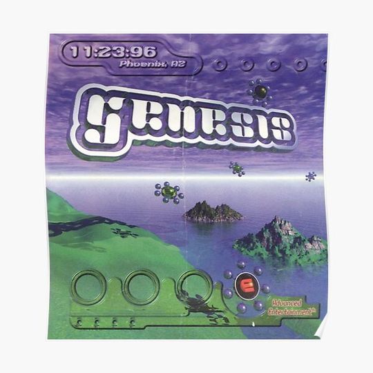 Discover cyber y2k/90s genesis rave poster Premium Matte Vertical Poster