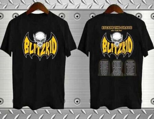 Discover Blitzkid Escape The Grave Usa Tour 2022 T Shirt, Blitzkid Band Shirt