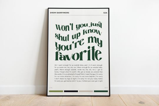 Discover Drew Barrymore SZA Poster