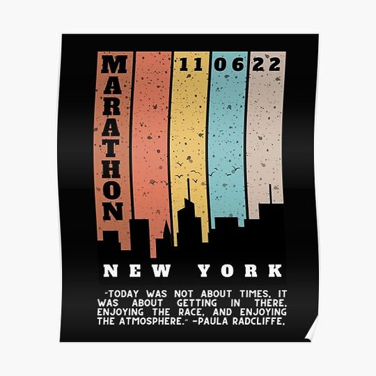 Discover 2022 nyc marathon Premium Matte Vertical Poster
