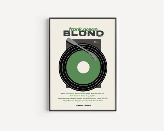 Discover Blond Frank Ocean Vinyl Album Poster