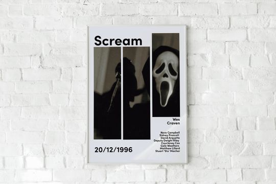 Discover Scream Inspired Art, Scream Movie Poster, Movie Print, Film Poster