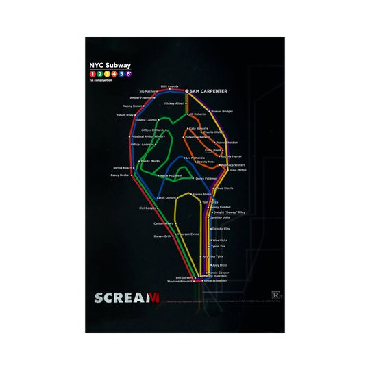 Discover Scream 6 Movie Poster Quality Glossy Print Photo Wall Art Jenna Ortega Courteney