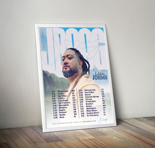 Discover J Boog J Boog Winter 2023 Tour Poster