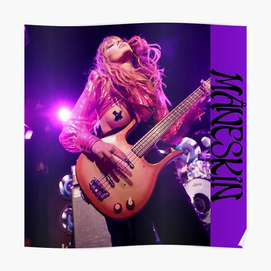 Discover Victoria De Angelis Maneskin Rock Band Premium Matte Vertical Poster