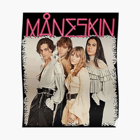 Discover The Official Merchandise of Måneskin - Maneskin Premium Matte Vertical Poster