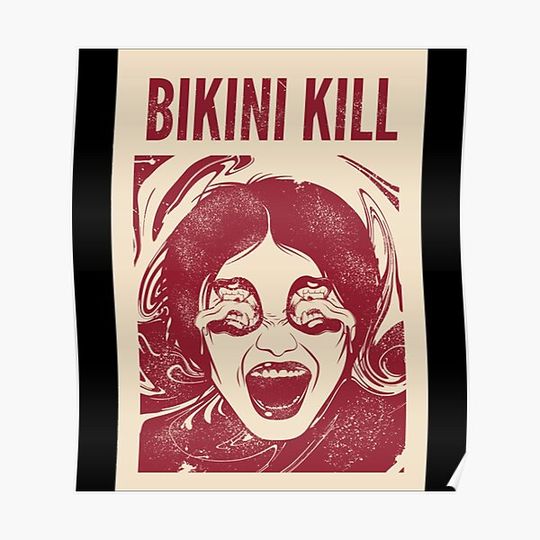 Discover Bikini Kill Vintage Logo Tank Top Premium Matte Vertical Poster