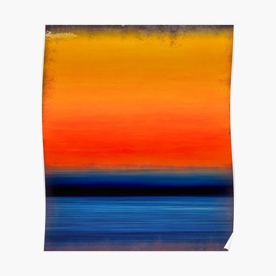 Discover Rothko Rust and Blue HD | Mark Rothko Orange Painting Premium Matte Vertical Poster