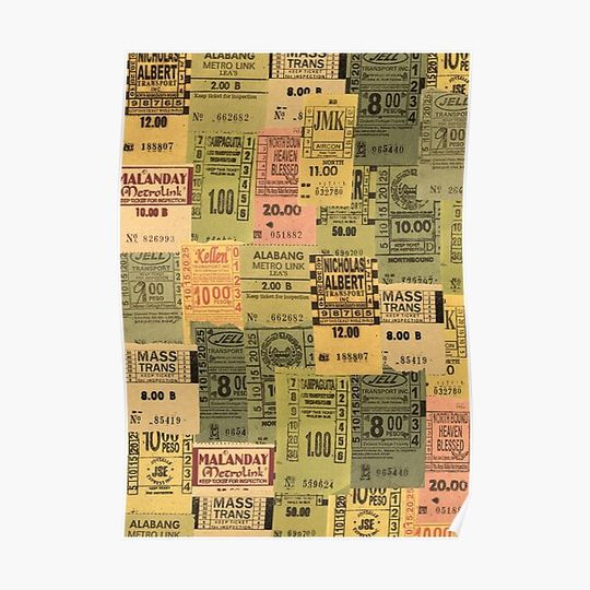 Discover Philippines bus ticket tickets Premium Matte Vertical Poster