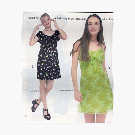 Discover 90s fashion guide babe Premium Matte Vertical Poster