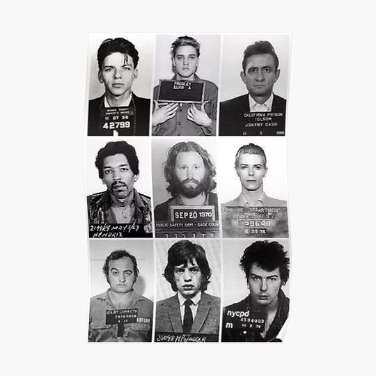 Discover The Usual Suspects - Celebrity Mug Shots Premium Matte Vertical Poster