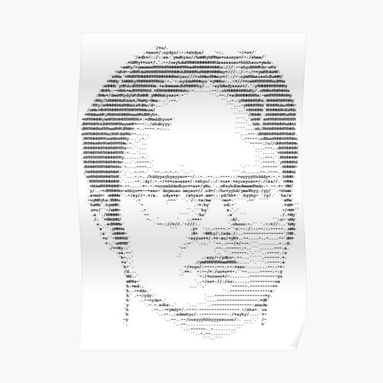 Discover Dwight ASCII Art Premium Matte Vertical Poster