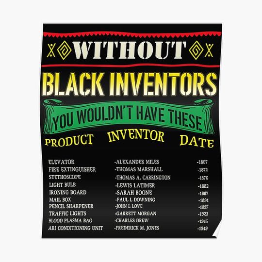 Discover History Of Black Inventors Black History Month Premium Matte Vertical Poster