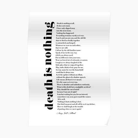 Discover Death Is Nothing at All by Henry Scott Holland Premium Matte Vertical Poster