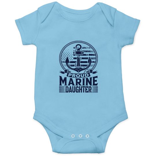 Discover Marine Daughter Proud Marine Daughter United States Of America Military Onesies