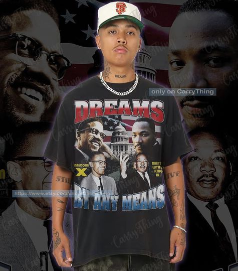 Discover Malcolm X Martin Luther King Jr Shirt, Black Lives Matter BLM Black History Shirt