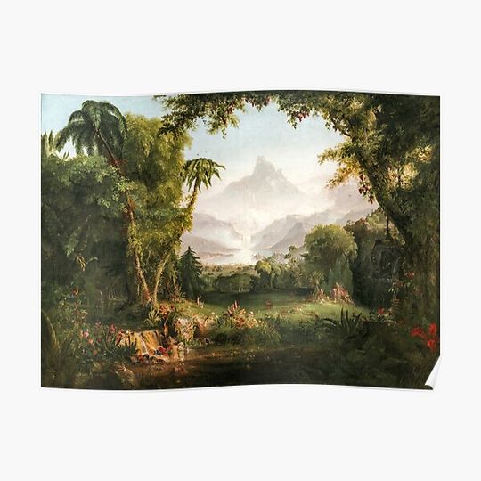 Discover Thomas Cole - The Garden of Eden Premium Matte Vertical Poster