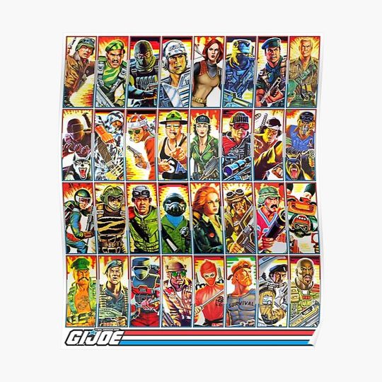 Discover G.I. Joe in the 80s! Premium Matte Vertical Poster