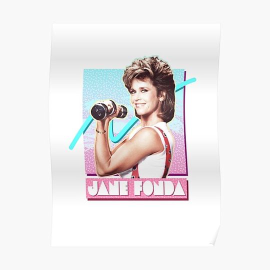 Discover Jane Fonda // Fitness 80s Premium Matte Vertical Poster