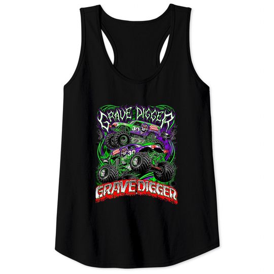 Discover Vintage 1994 Grave Digger Monster Jams Truck Tank Tops