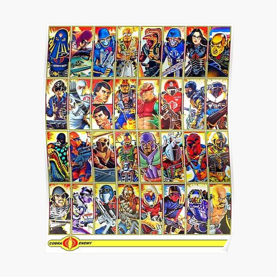 Discover G.I. Joe in the 80s!  Cobra Edition! Premium Matte Vertical Poster