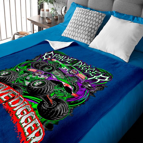 Discover Vintage 1994 Grave Digger Monster Jams Truck Baby Blankets
