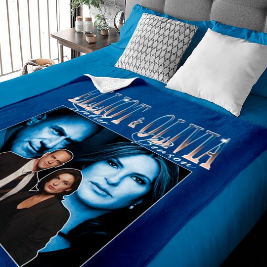 Discover Elliot Stabler and Olivia Benson Vintage 90s Baby Blankets