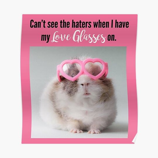 Discover Can't see the haters with my Love Glasses on Premium Matte Vertical Poster
