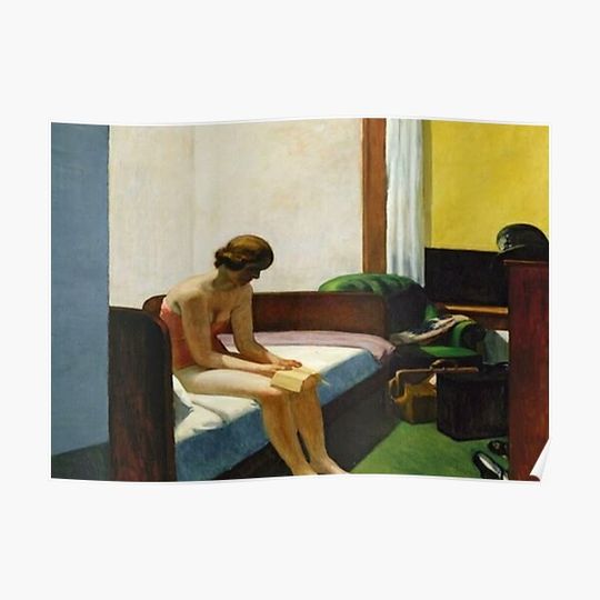 Discover Edward Hopper -  Hotel Room (1931), artwork Edward Hopper Premium Matte Vertical Poster