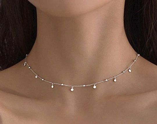 Discover Silver Necklace - Sterling Silver Necklace - Choker
