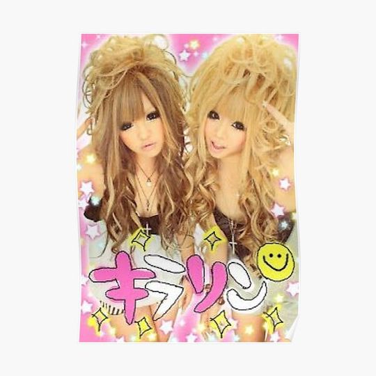 Discover Gyaru Girls Fashion Poster Premium Matte Vertical Poster