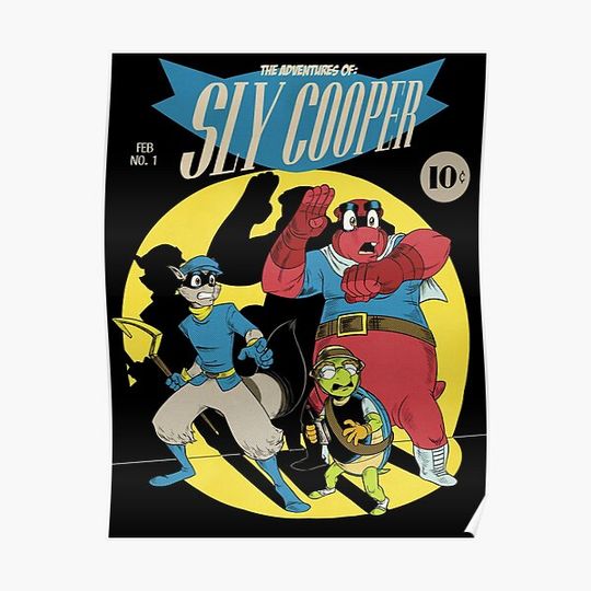 Discover The Adventures of Sly Cooper Premium Matte Vertical Poster