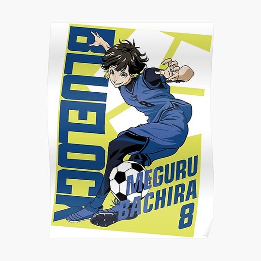 Discover Blue lock anime Meguru Bachira 8 Premium Matte Vertical Poster